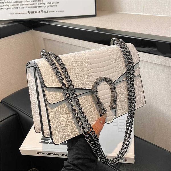 

purses 2023 new crocodile pattern small bag women's fashion high bacchus small square bag underarm bag