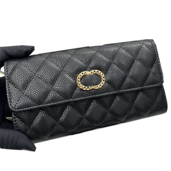 

hollow gold metal hardware women designer bag wallet caviar leather card holder purse multi pochettes clutch practical luxury sacoche coin h, Red;black