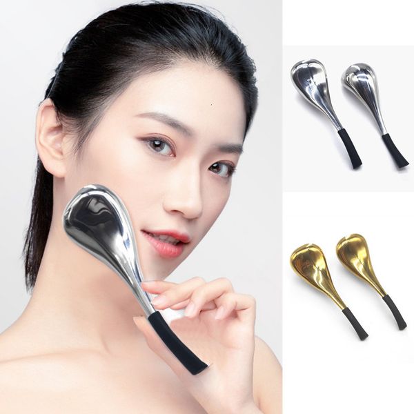 

face massager 2 pcs ice globes metal gold cryo sticks roller cold heat relief beauty massage spa tools health care 230504
