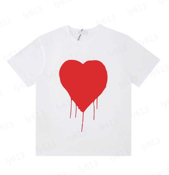 

summer white mens designer pure cotton loose fitting fashion trend luxury casual love pattern graffiti steel printed short sleeved t-shirt, White;black