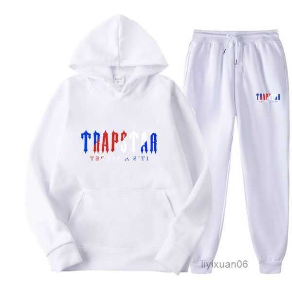 

tracksuit trapstar printed sportswear men's t shirts 16 colors warm two pieces set loose sweatshirt pants jogging 10 6zhh, Gray