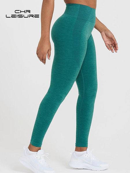 

women's leggings chrleisure long knitting women sports high waist butt lift pants outerwear running female clothes stretchy slimming le, Black