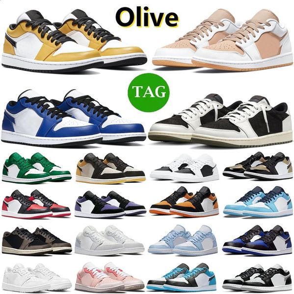 

1 1s low mens basketball shoes black phantom fragment reverse mocha tropical twist team red laser orange women sport trainer sneaker