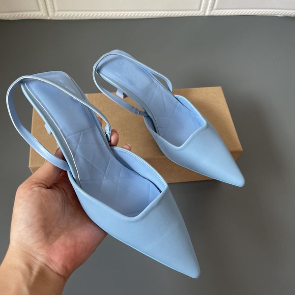 

dress shoes brand women sandal shoes thin low heel 4cm pumps dress shoes ladies fashion pointed toe shallow slingback mules 230505, Black