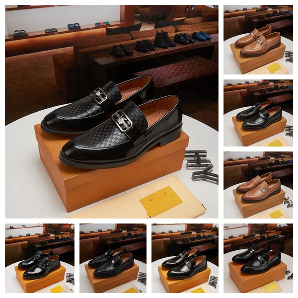 

leather casual men shoe fashion mens flats round toe comfortable office men dress shoes plus size 38-45, Black