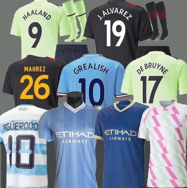 

22 23 24 haaland soccer jersey special pre match alvarez 2022 2023 grealish foden mans cities football shirt de bruyne bernardo mahrez rodri, Black;yellow