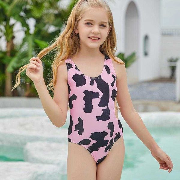 

childrens one pieces one piece spot older kids swimwear sling girl swimsuit wholesale, Black