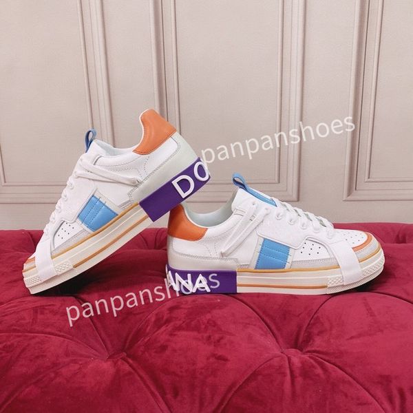 

new fashion casual shoes mens designer leather lace-up sneaker fashion lady flat running trainers letters shoes platform mens womens gym sne, Black