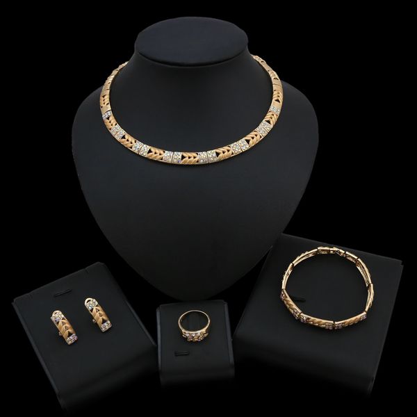 

brand jewellery lady necklace earrings sets, Black