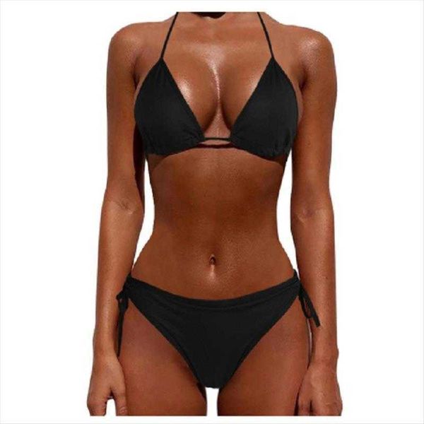 

half sheath bikini multicolor polyester solid candy color, White;black