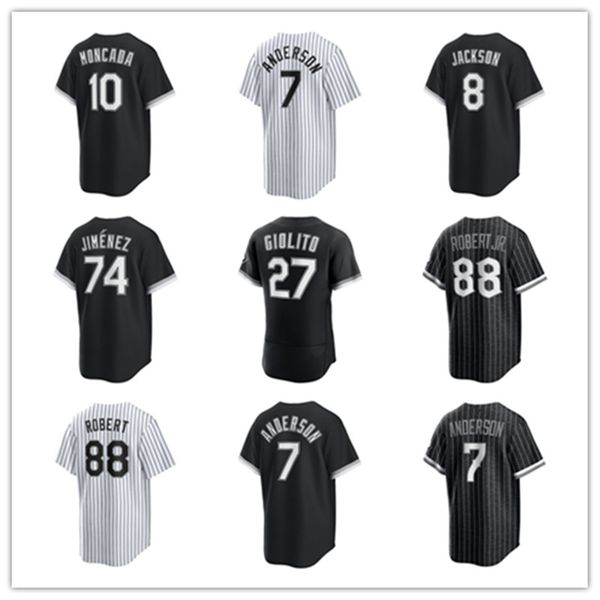 

custom jersey chicago white men women youth sox 10 yoan moncada 7 tim anderson 88 luis robert 8 bo jackson 74 eloy jimenez 27 lucas giolito, Blue;black