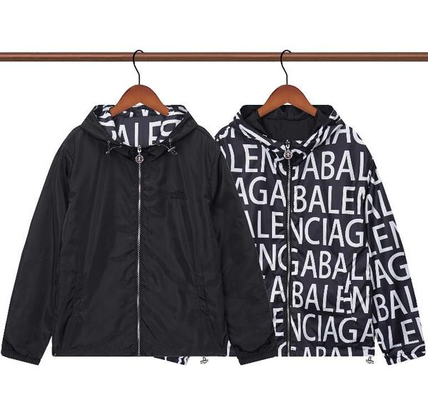 

23s new men's brand jackets windbreaker highs quality designer casual fashion jacket men outerwear wear both sides jackets, Black;brown