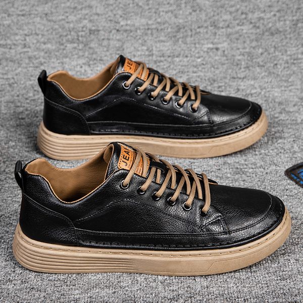 

dress shoes handmade leather casual shoes for men shoes design sneakers man comfortable leather shoes men loafers moccasins driving 230504, Black