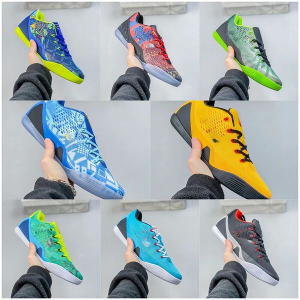 

mamba 9em lase crimson mens basketball shoes sneaker mambacita reverse grinch del sol alternate bruce lee chaos dark night prelude trainers, Black