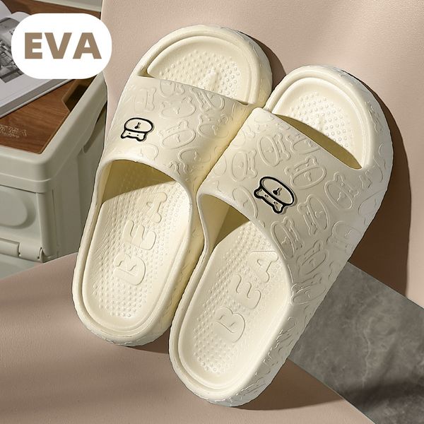 

slippers women slippers summer slide solid color graffiti shoes eva outdoor soft thick soled non-slip pool indoor home bathroom slippers 230, Black