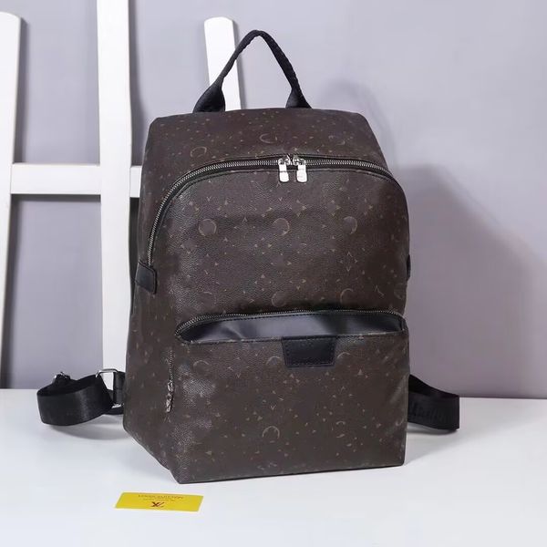 

n40005 zack backpack leather men travel bags discovery backpacks fashion classic cover tie rope backpack large capacity mountaineering sport