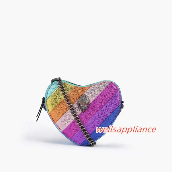 

kensington mini heart chains bag lady luxury crossbody bag purse zipper handbags 5a level small messenger bags, Black