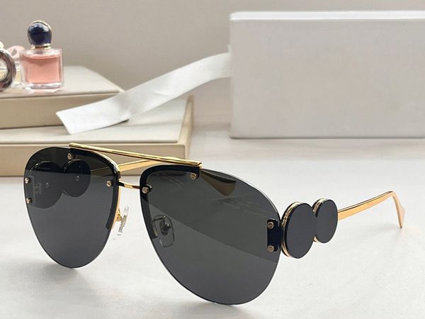 

fashion designer 2250 sunglasses for women star same unique metal frameless pilot shape glasses outdoor trendy versatile style uv protection, White;black
