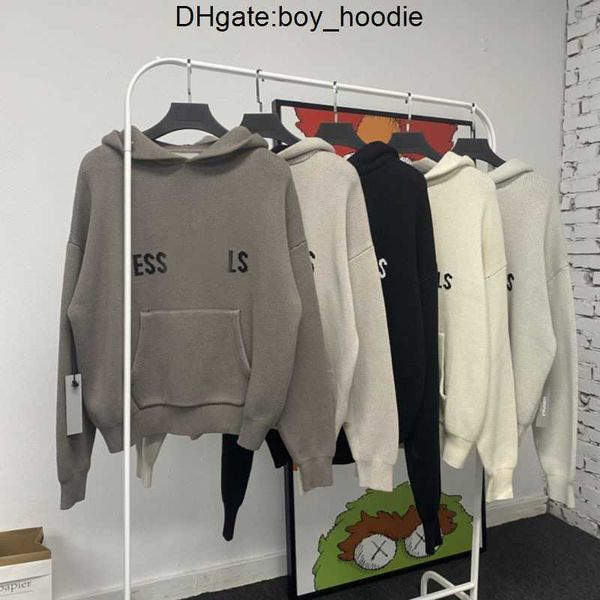 

2023 designer warm hooded hoodies sweater men's women's fashion streetwear pullover sweatshirt loose hoodie couple clothing ess es, Black