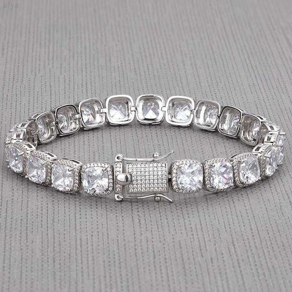

2023 new cluster cuban link bracelet round shape for men, Silver