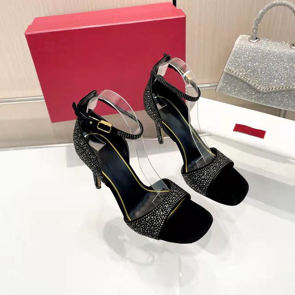 

est heels sandals with box women shoes designer sandals quality sandals heel height and sandal flat shoe slides slippers by 1978 w282 06, Black