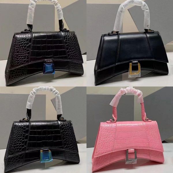 

bag crocodile hourglass embossed designer bag handle woman crossbody handbag shoulder luxurys handbags alligator letter half moon lady fashi