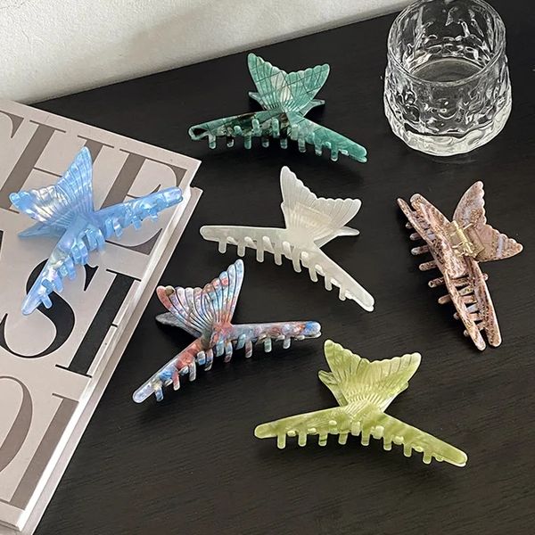 

11cm large fish tail hair claw clip fashion acetic acid ponytail clip hair accessories for women girls headwear, Golden;silver