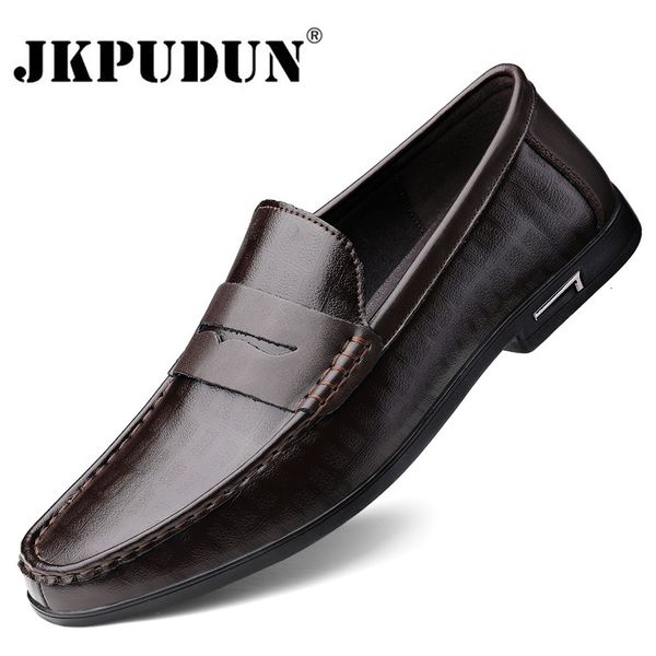 

dress shoes genuine leather men shoes casual italian men loafers breathable office shoes men designer slip on driving shoes plus size 38-46, Black