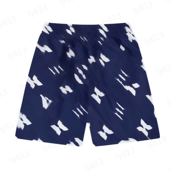 

casual blue mens shorts designer spring summer loose fitting white classic logo printed polyeste quick drying beach pants male sports short, White;black