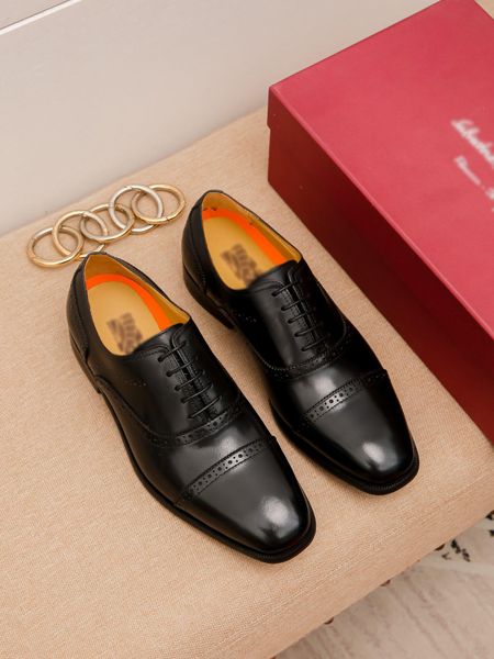 

designer atmosphere steady men's leather shoes soft comfortable casual foot cover dress shoes, Black