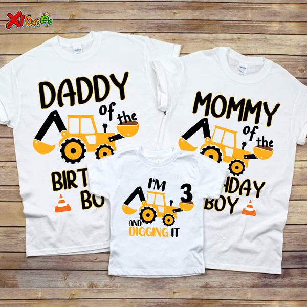 

family matching outfits family matching outfits construction birthday party family shirt personalized t shirt boy any age name i'm 3 fa, Blue