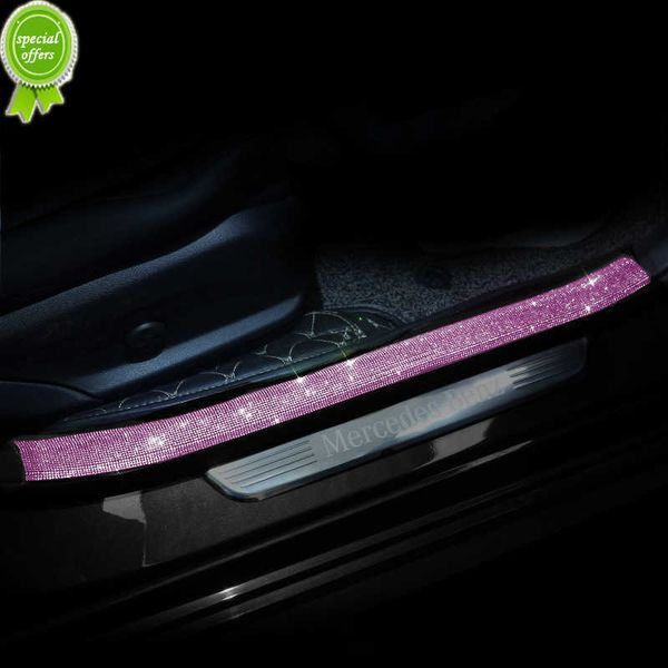 

new universal 45*7cm car trunk door sill plate protector rear bumper guard pad trim cover strip car sticker car accessories for girl