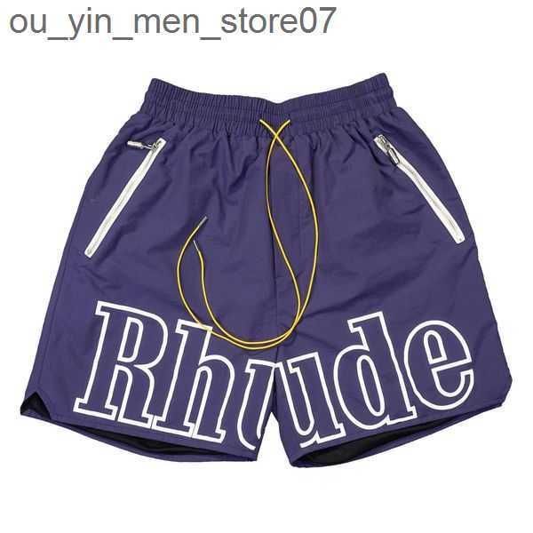 

men's shorts designer shorts rhude shorts summer fashion beach pants men street wear red blue black purple pants mens short us size:s-x, White;black