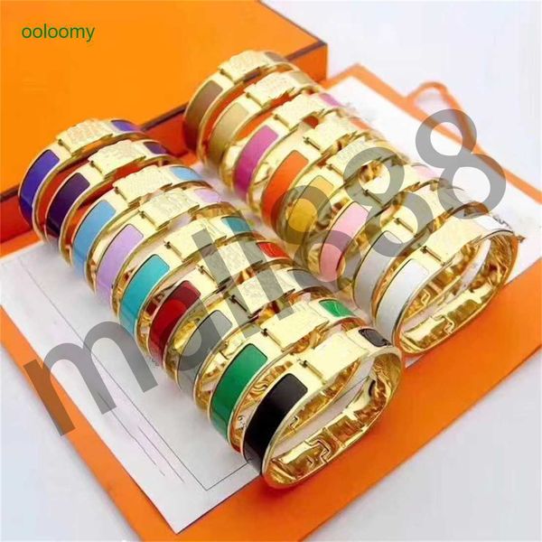 

designer h letter gold plated bangle bracelet luxury brand bangles for women men fashion bracelets everyday accessories party wedding valent, Black