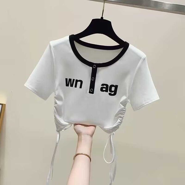 

women's t-shirt multicolor and multisize cotton slim shortsleeved tshirt drstring printed short women's sxl j230504, White