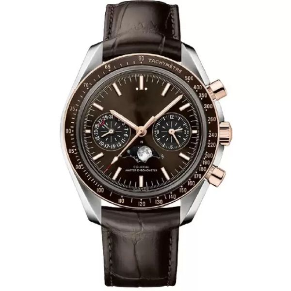 

designer watches mens watches high-quality automatic watch sports fashion 44mm large manual dial ceramic ring leather strap watch classic wa, Slivery;brown