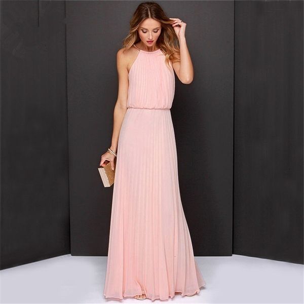 

casual dresses elegant women dress women summer boho club sleeveless halter bandage long dress ladies party bridesmaids maxi dresses 230505, Black;gray
