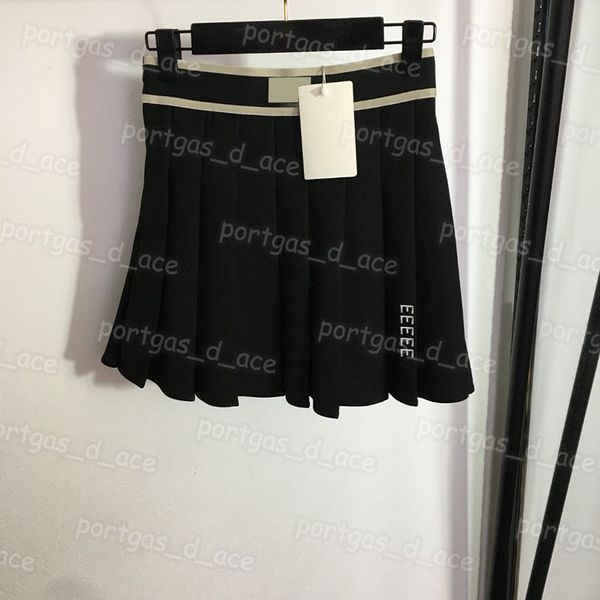 

luxury women dress designer high waist pleated short half skirt girl ladies skirts with safety lining, Black