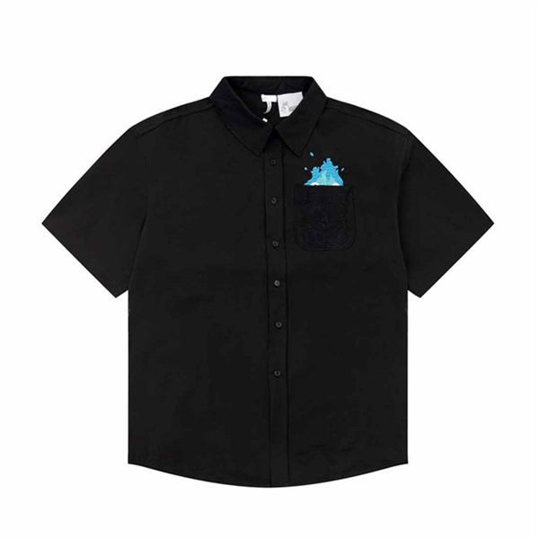 

2men designer shirts summer shoort sleeve casual shirts fashion loose polos beach style breathable tshirts tees clothingq182, White;black