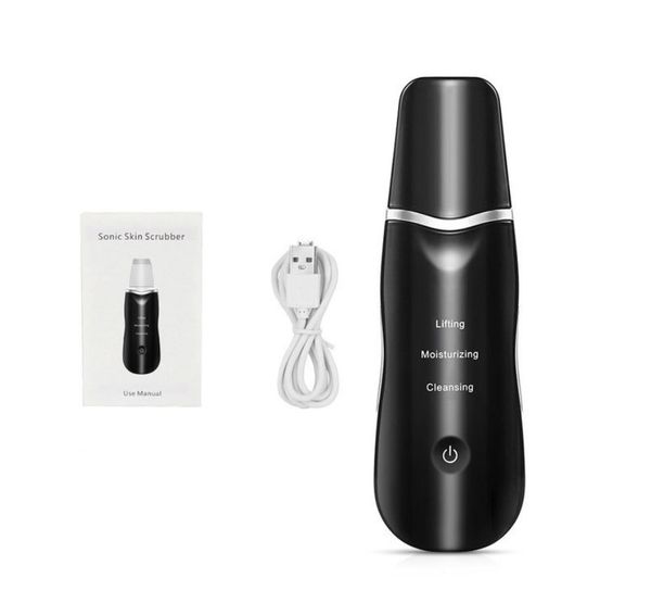 

face care skin spatula deep cleaning massager ems ultrasonic facial skin scrubber