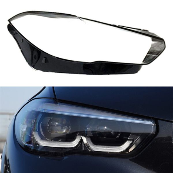 

car headlight cover lens glass shell front headlamp lampshade auto light caps for bmw x5 x6 x5m x6m g05 g06 f95 2019-2021
