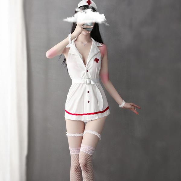 

little nurse uniform temptation suit underwear black and white cosplay cosplay costume, Black;white
