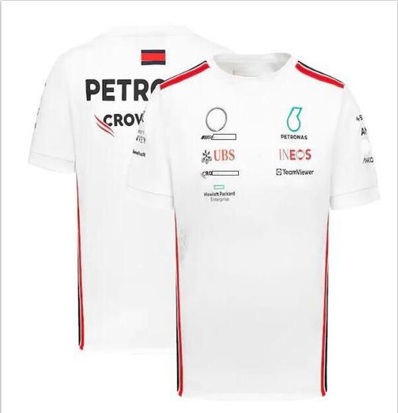

f1 racing short-sleeved t-shirt new summer round neck jersey the same style customization rpuf, White;black