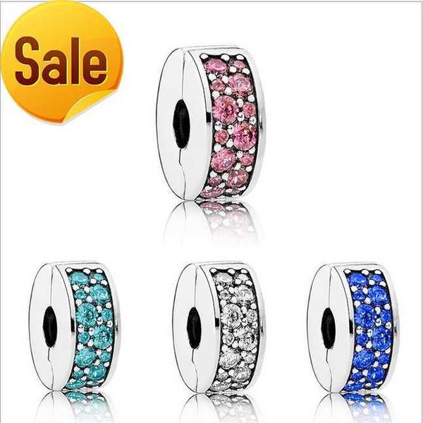 

fit pandora sterling silver bracelet charms ser beads spacer elegant bead clip locks fit european charm biagi bracelets jewelry diy, Black