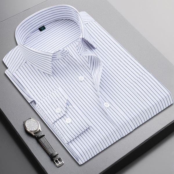 

men's casual shirts brand new men shirt male dress shirts striped men's casual long sleeve business formal plaid shirt camisa soci, White;black