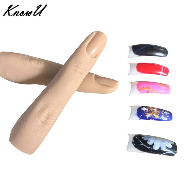

costume accessories practice hand fake finger nail art model finger tool adjustable diy acrylic uv gel manicure nail tools for, Silver