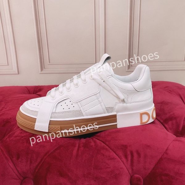 

2023new fashion casual shoes womens designer leather lace-up sneaker fashion lady flat running letters shoes platform men gym sneakers, Black