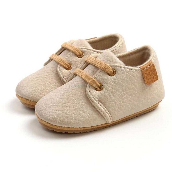 

athletic & outdoor first walkers autumn baby shoes retro leather boy girl multicolor toddler rubber sole anti-slip infant born moccasins, Black