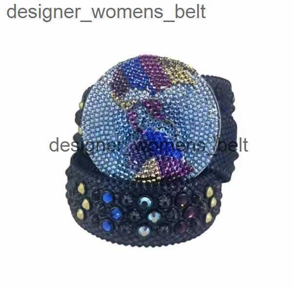 

2023 designer bb belt simon belts for owen men women fashion shiny kor diamond belt gold big rhinestones multicolour 1gcl9, Black;brown