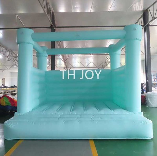 

3x3m delivery outdoor activities 13x13ft 4x4m pastel bouncy castle commercial white wedding jumper house for anniversary party 002